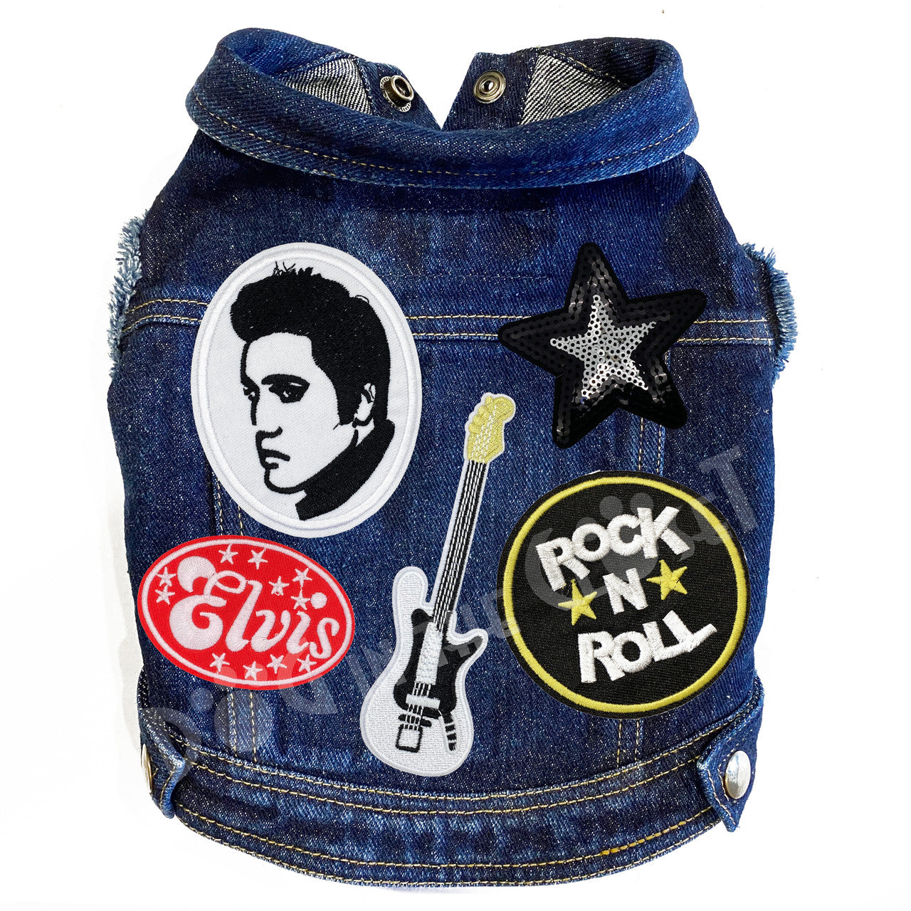 Elvis Denim Dog Jacket