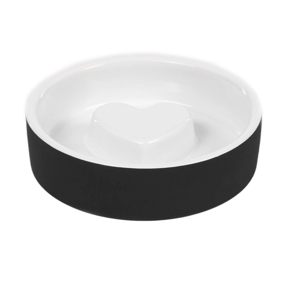 Slow Feed Bowl Black XS for Dogs