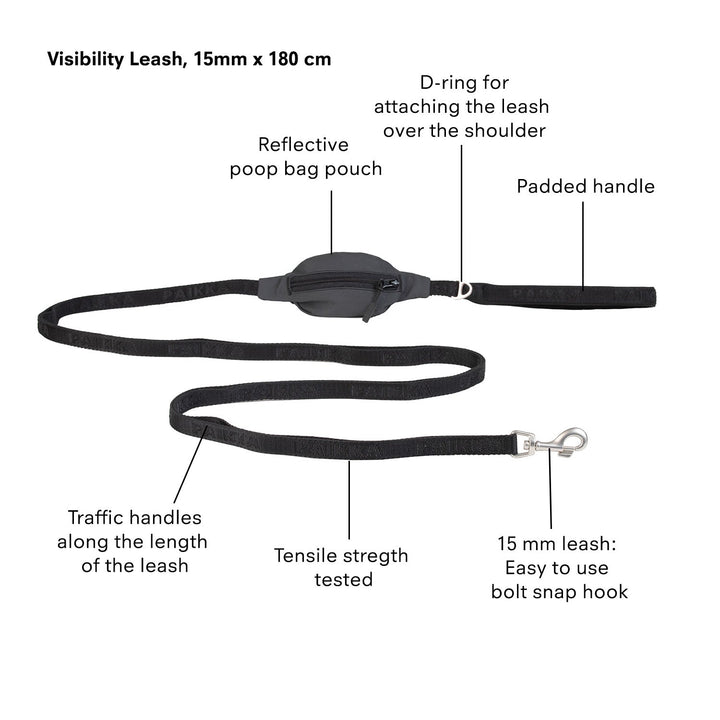 Visibility Leash Dark for Dogs