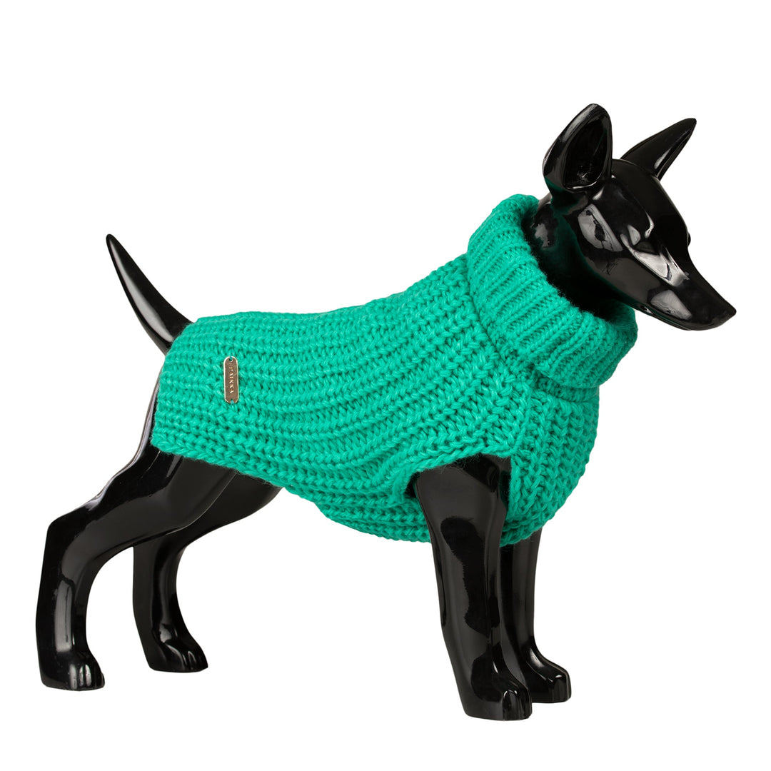 Knit Sweater Green for Dogs