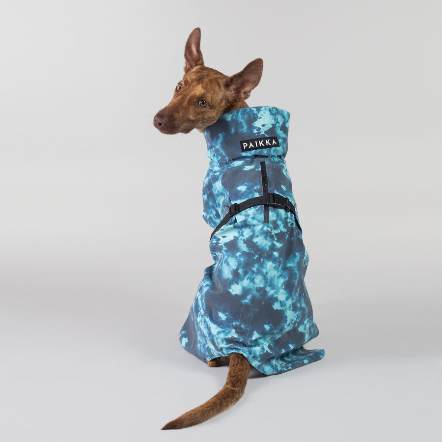 Visibility Raincoat Lite Petrol Dye for Dogs