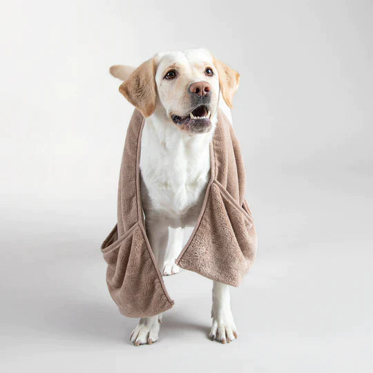 Drying Towel 40x110cm Taupe for Dogs