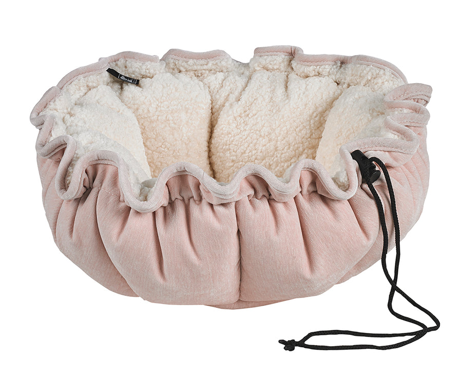 Buttercup Bed Blush Microvelvet (Ivory Sheepskin)