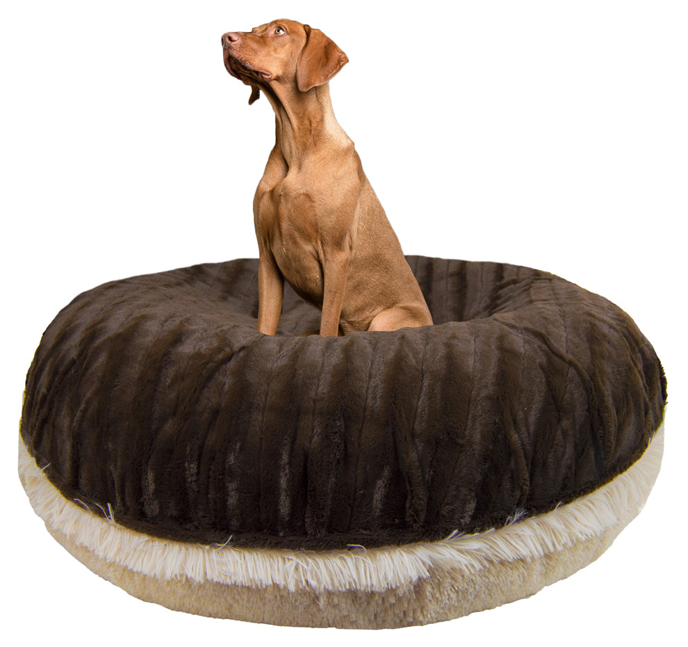 Bagel Dog Bed - Godiva Brown and Blondie or Customize your Own