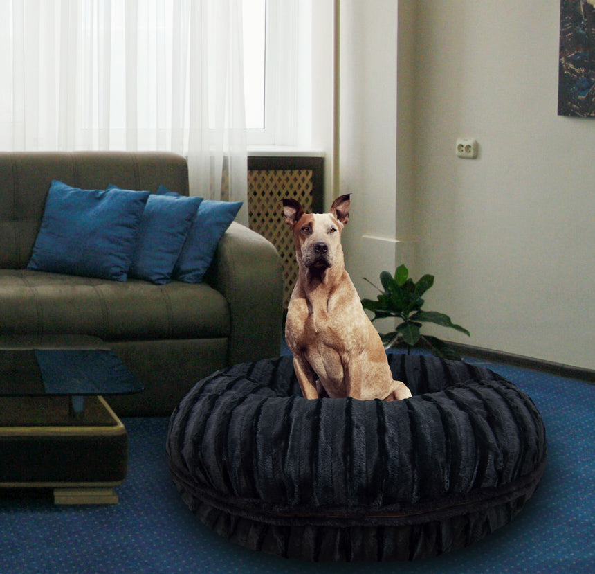 Bagel Dog Bed - Black Puma or Customize your Own