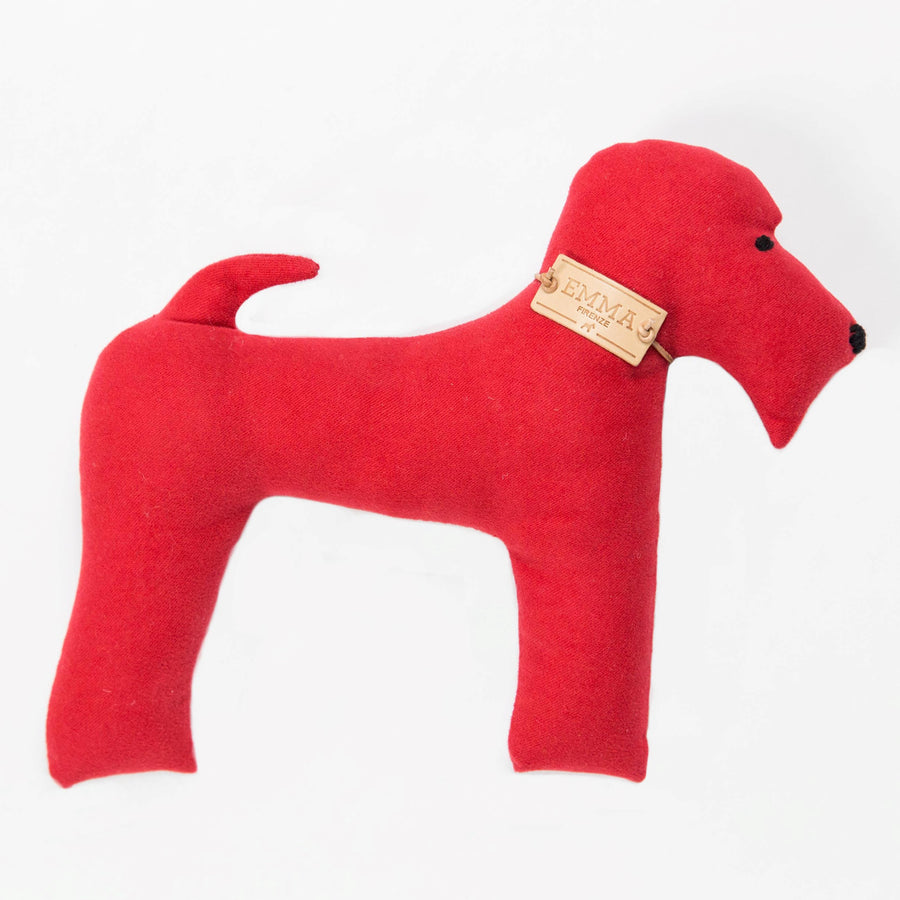 Gift Toy In Red Moleskin Fabric Emma Firenze