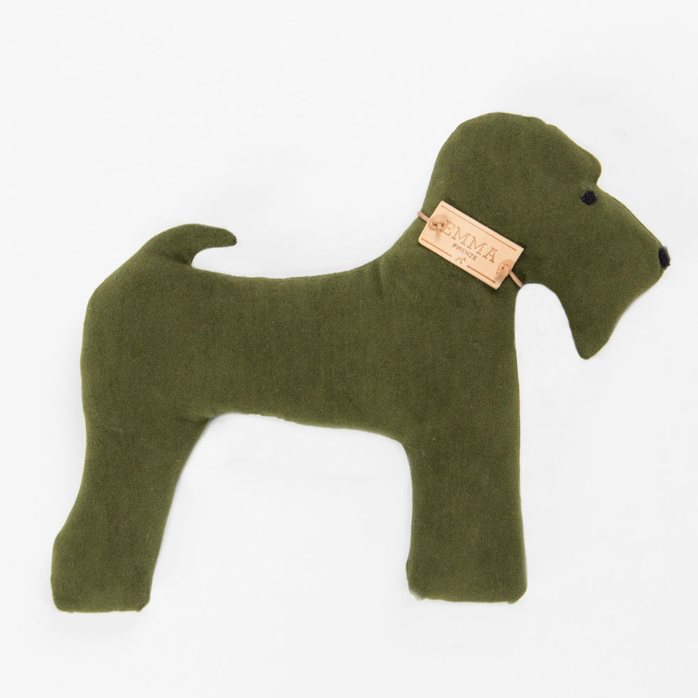 Gift Toy In Green Moleskin Fabric Emma Firenze
