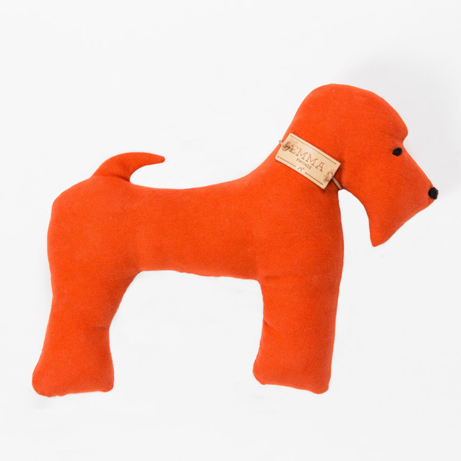Gift Toy In Orange Moleskin Fabric Emma Firenze