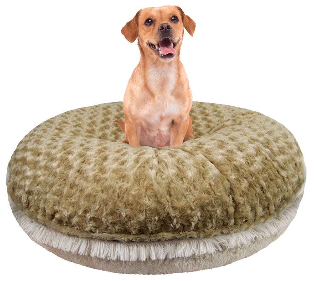 Bagel Dog Bed - Camel Rose and Blondie or Customize your Own