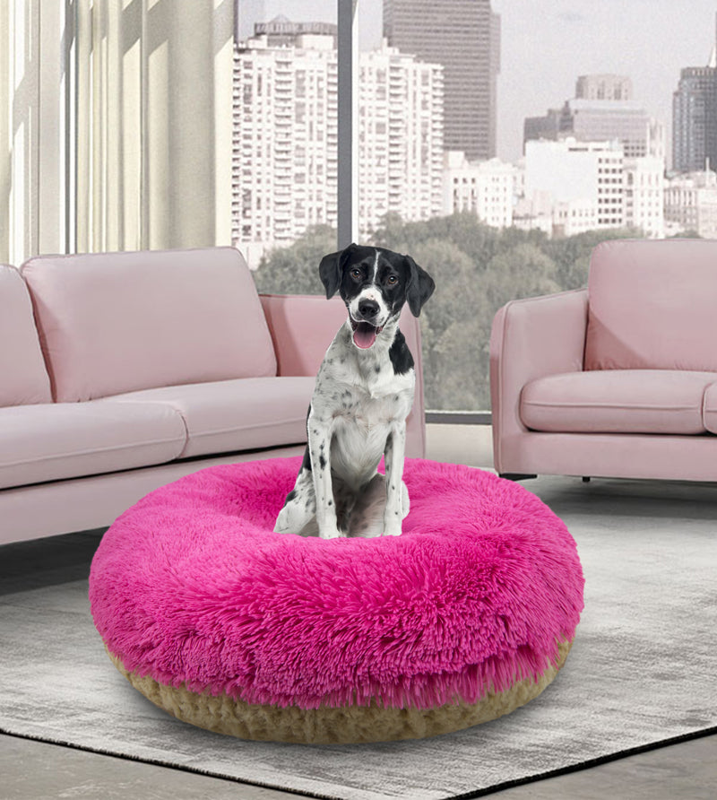 Bagel Dog Bed - Camel Rose and Lollipop or Customize your Own