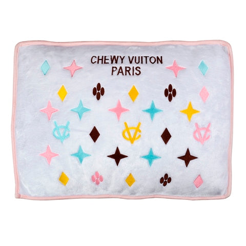 White Chewy Vuiton Dog Bed