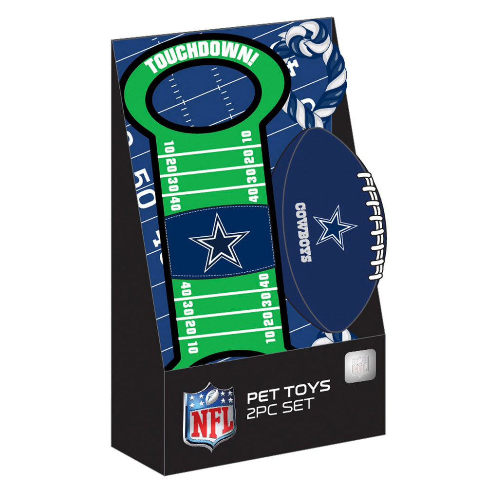 NFL Dallas Cowboys 2PC Pet Toy Box Set