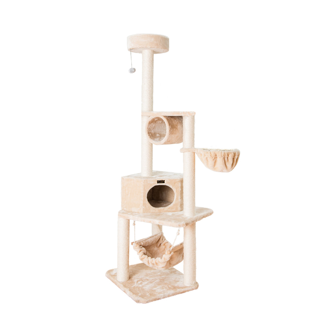 Armarkat 72" H Pet Cat Tower, Tower EntertaInment Furniture With  Lounge Basket, Perch, A7204