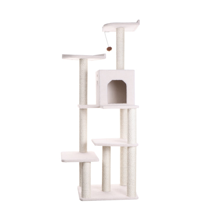 Armarkat B6802 Classic Cat Tree In Ivory, Jackson Galaxy Approved, Six Levels With Condo and Two Perches