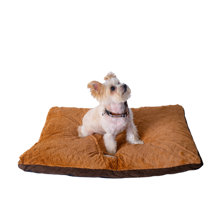 Armarkat M05HKF/ZS-M Medium Pet Bed Mat With Poly Fill Cushion In Mocha & Earth Brown