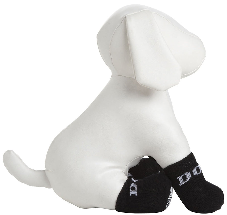 Black Rubberized Pet Socks
