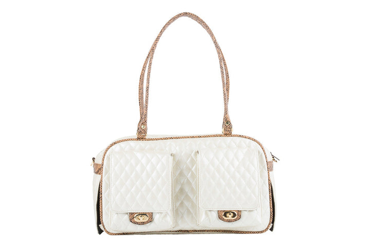 Marlee - Ivory Quilted With Snake