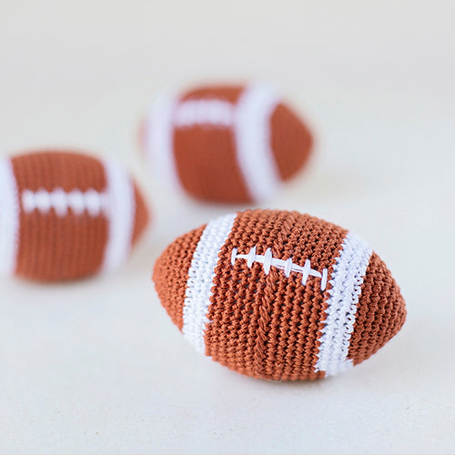 Crochet Football Toy: Brown