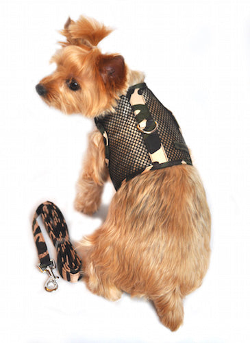 Cool Mesh Dog Harness with Leash - Camouflage