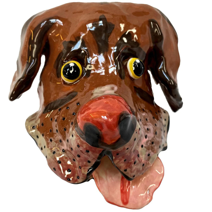 Chocolate Lab Dog Head | Wall Sculpture