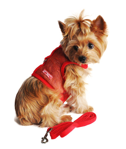 Cool Mesh Dog Harness - Solid Red
