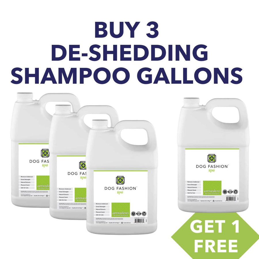 Arrivederci De-Shedding 4 Gallon Shampoo Bundle by Dog Fashion Spa PetStore Direct