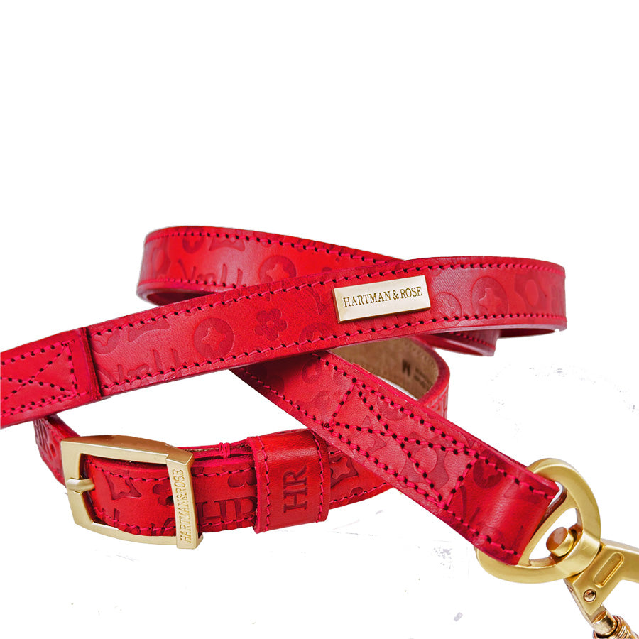 H&R Embossed Lead in Tomato Red