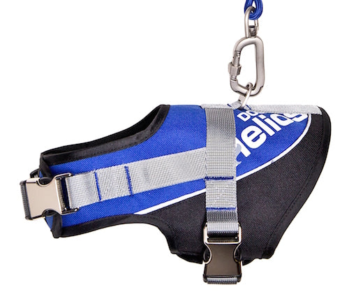Blue Helios Bark-Mudder Easy Tension 3M Reflective Endurance 2-In-1 Adjustable Dog Leash And Harness