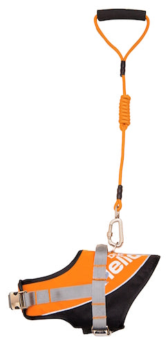Orange Helios Bark-Mudder Easy Tension 3M Reflective Endurance 2-In-1 Adjustable Dog Leash And Harness