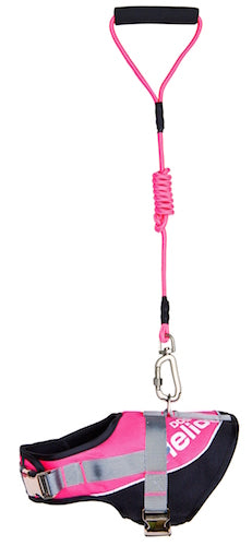 Pink Helios Bark-Mudder Easy Tension 3M Reflective Endurance 2-In-1 Adjustable Dog Leash And Harness