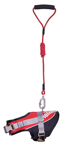 Red Helios Bark-Mudder Easy Tension 3M Reflective Endurance 2-In-1 Adjustable Dog Leash And Harness