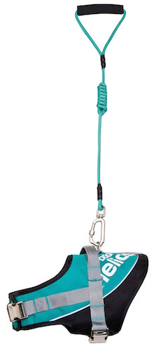 Teal Blue Helios Bark-Mudder Easy Tension 3M Reflective Endurance 2-In-1 Adjustable Dog Leash And Harness