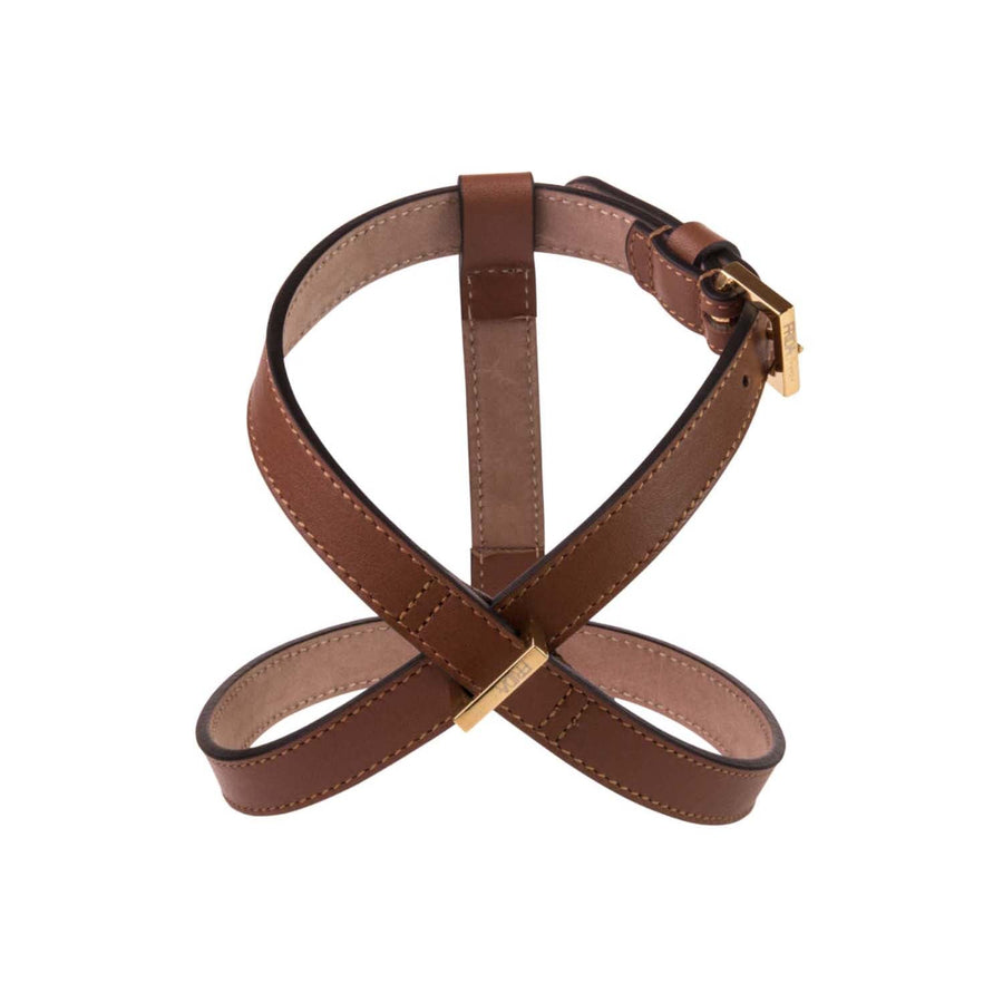 Plain Dog Harness in Brown Leather