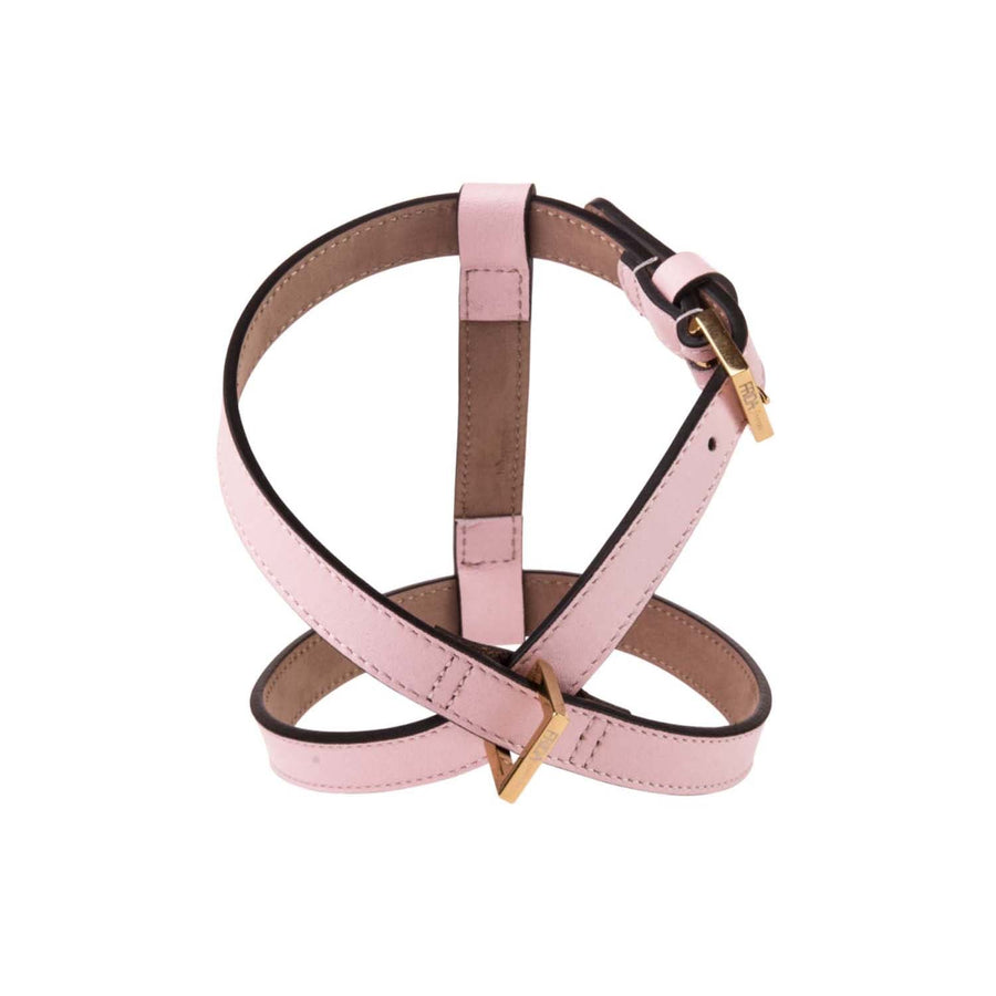 Plain Dog Harness in Pink Leather