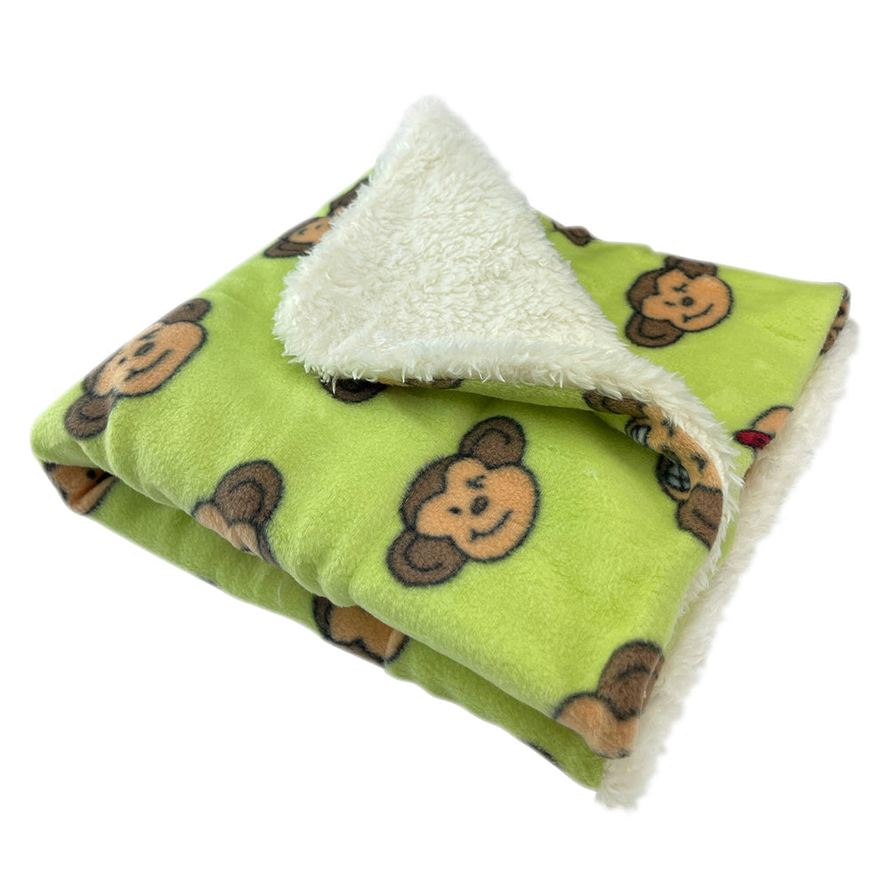 Double Layered Silly Monkey Fleece/Ultra-Plush Blanket - Lime