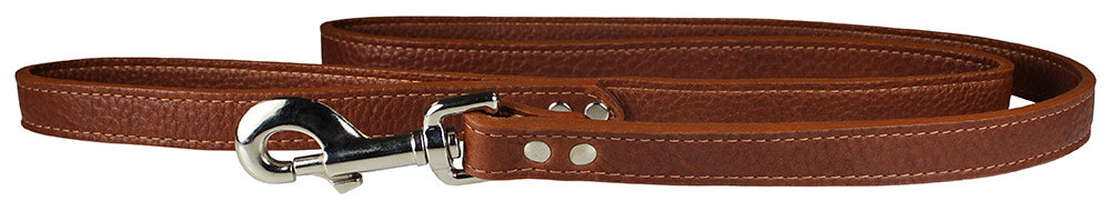 Tobacco Luxe Leather Dog Collar / Lead