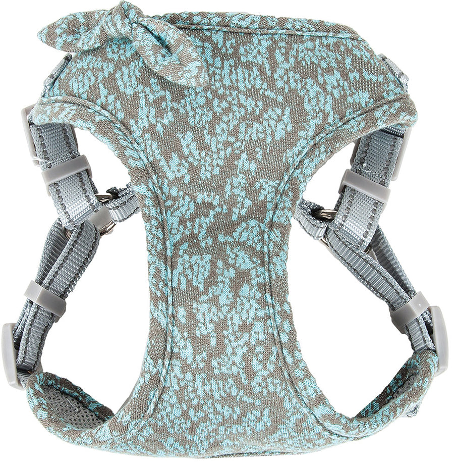 Pet Life 'Fidomite' Blue / Gray Mesh Reversible and Breathable Adjustable Dog Harness w/ Designer Bowtie