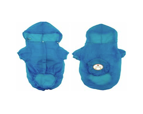 Blue Waterproof Adjustable Travel Dog Raincoat