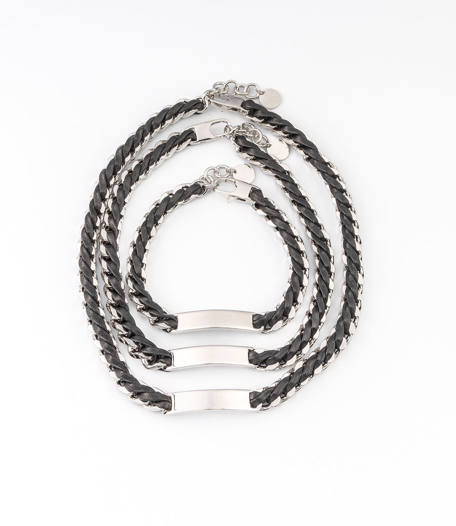 Leather Braid Bold Necklace