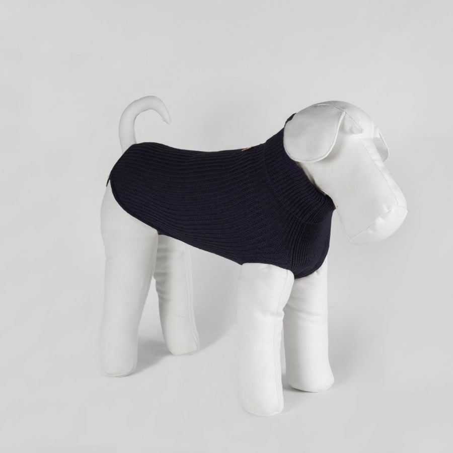 Bespoke Sweater For Dogs In Pure Blu Cashmere Emma Firenze