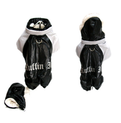 Ruffin It Dog Snowsuit Harness - Black and Gray
