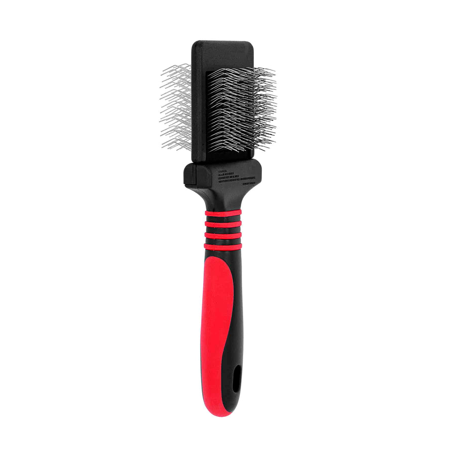 MINI Dematting Red Slicker Brush - Pro Extra Firm by Dog Fashion Spa PetStore Direct