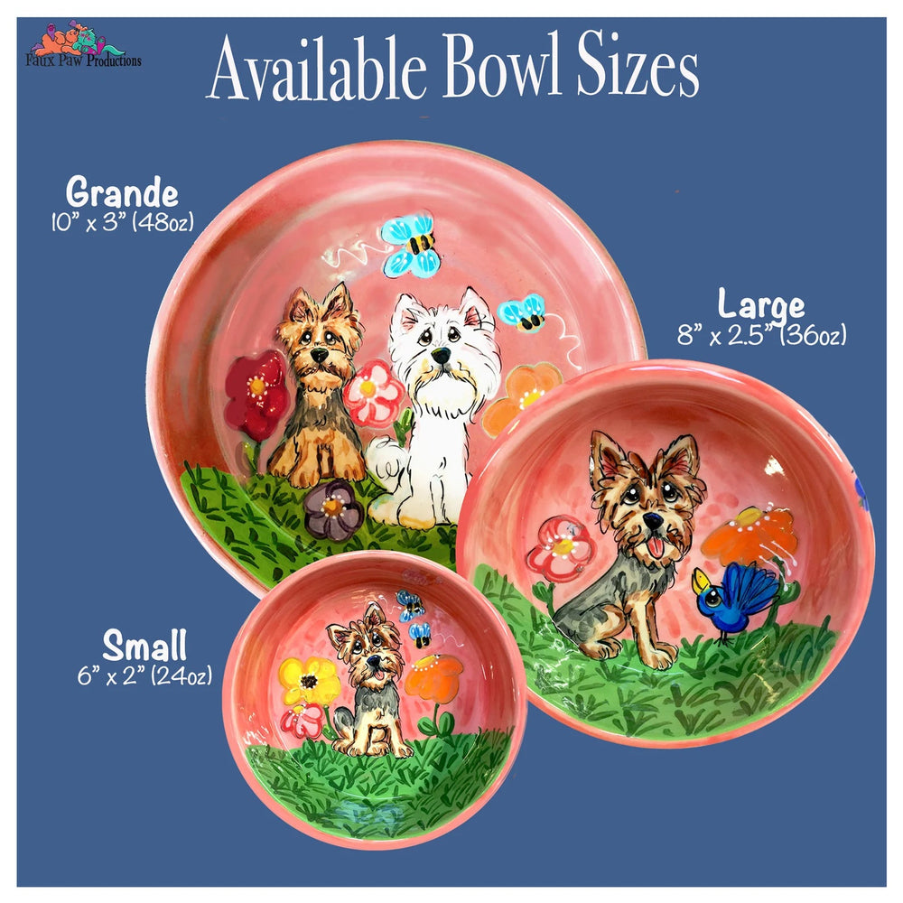 Santa Poodle - Personalized Holiday Pet Bowls