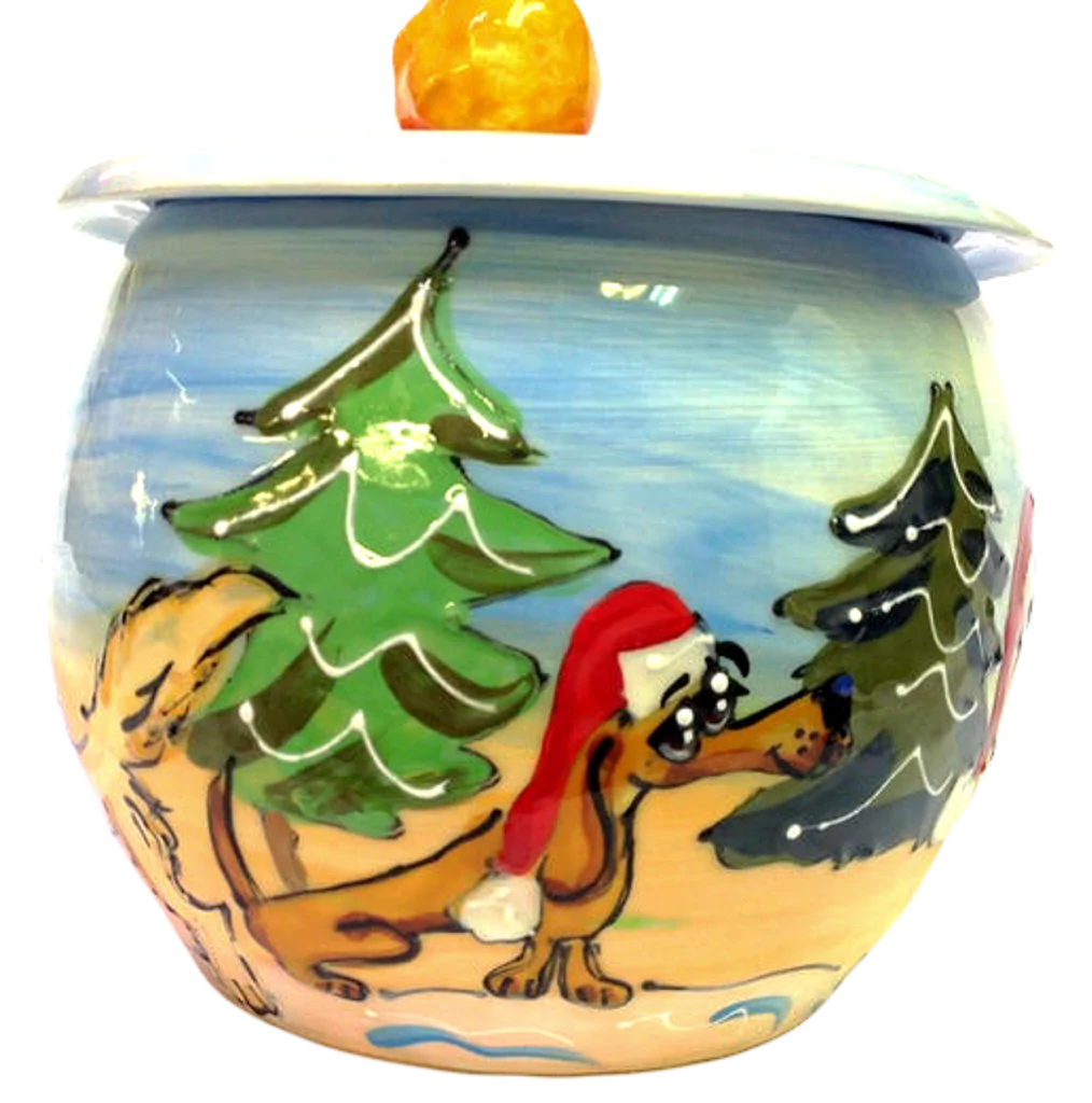 Dachshund Christmas | Treat Jar