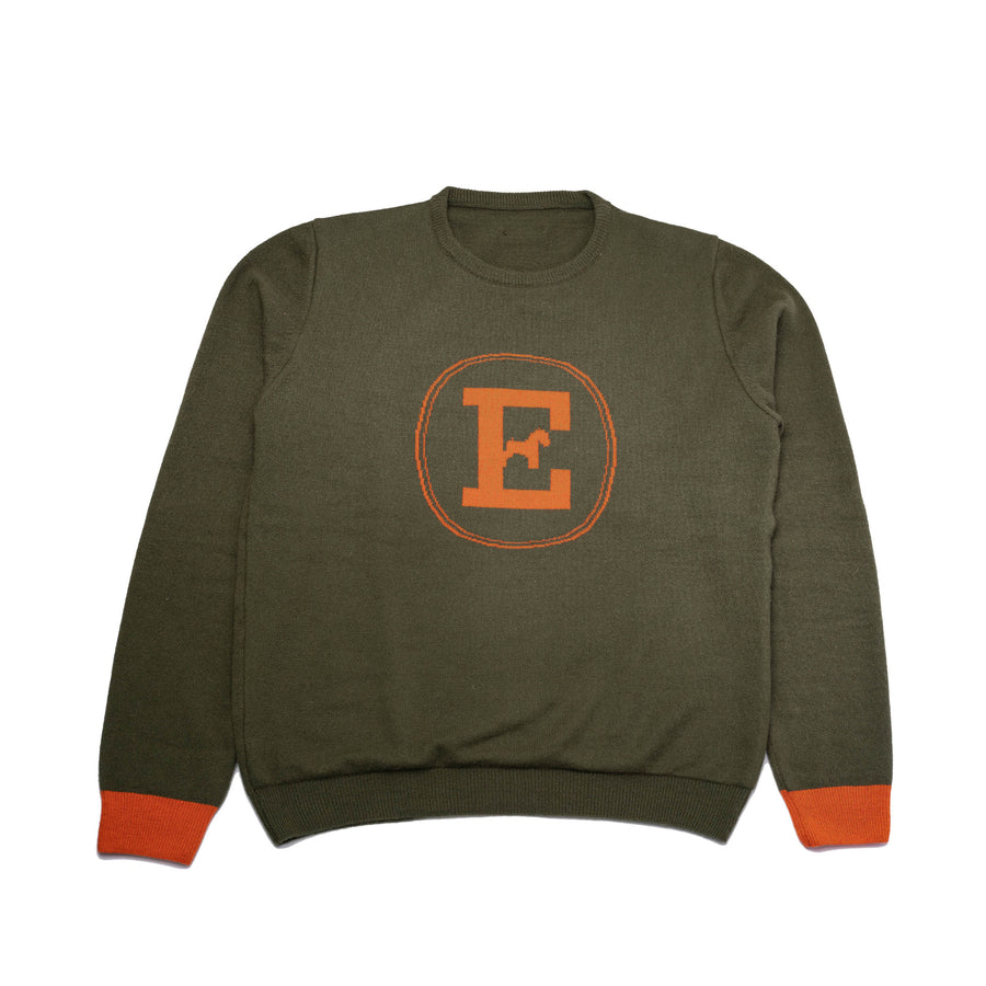 Green And Orange Cashmere Men's Sweater Emma Firenze