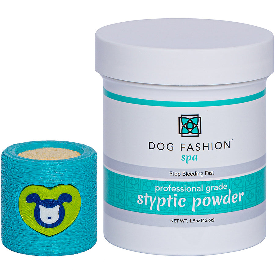 Styptic Powder with Free Holder Cyan by Dog Fashion Spa PetStore Direct