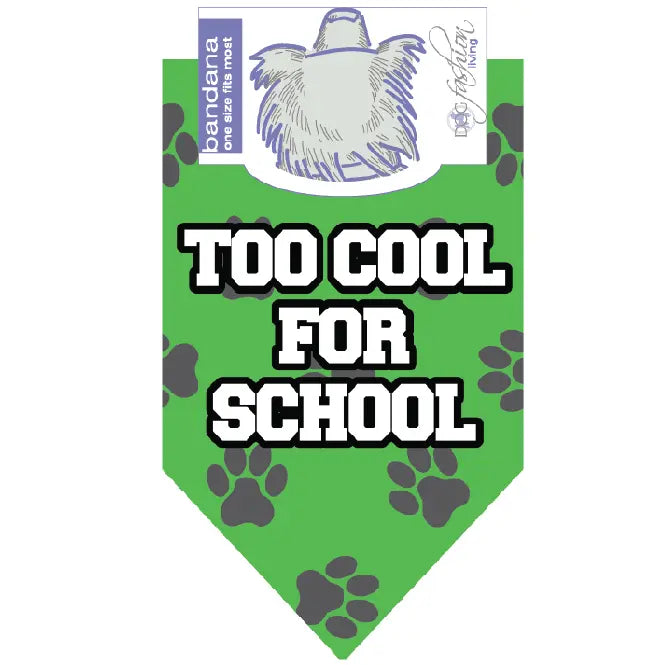 Too Cool For School Bandana by Dog Fashion Living PetStore Direct