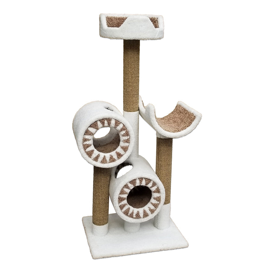 T2PB Deluxe Cat Tower with 2 Cat Tunnel 1 Cat Perch 1 Cat Bed